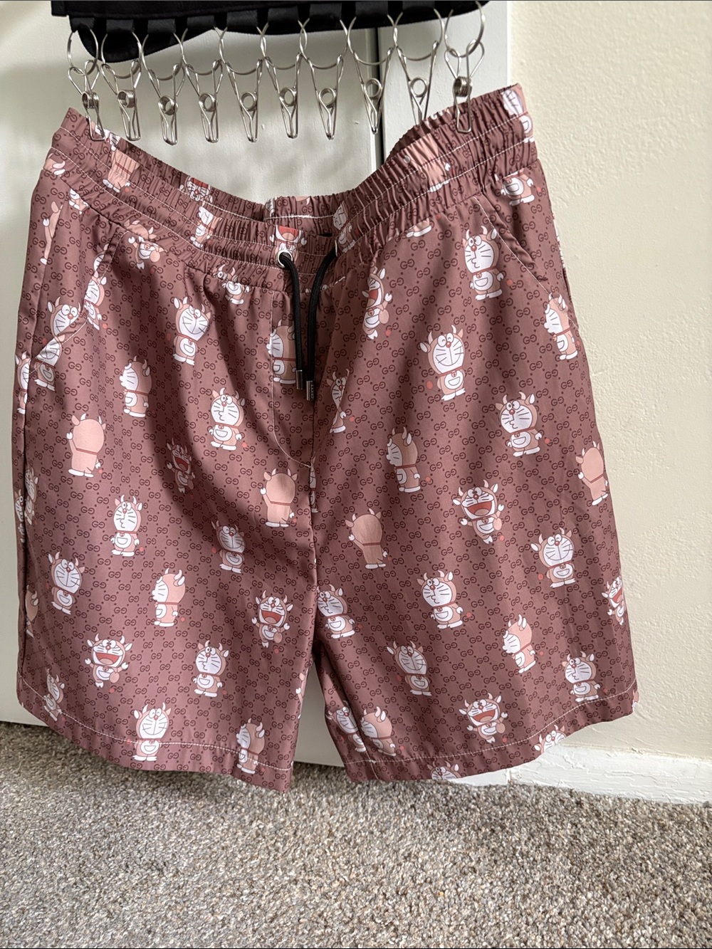 Men's Printed Shorts in Mauve and Pink